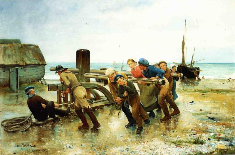 Hauling a Ship 1887_Bacon Henry